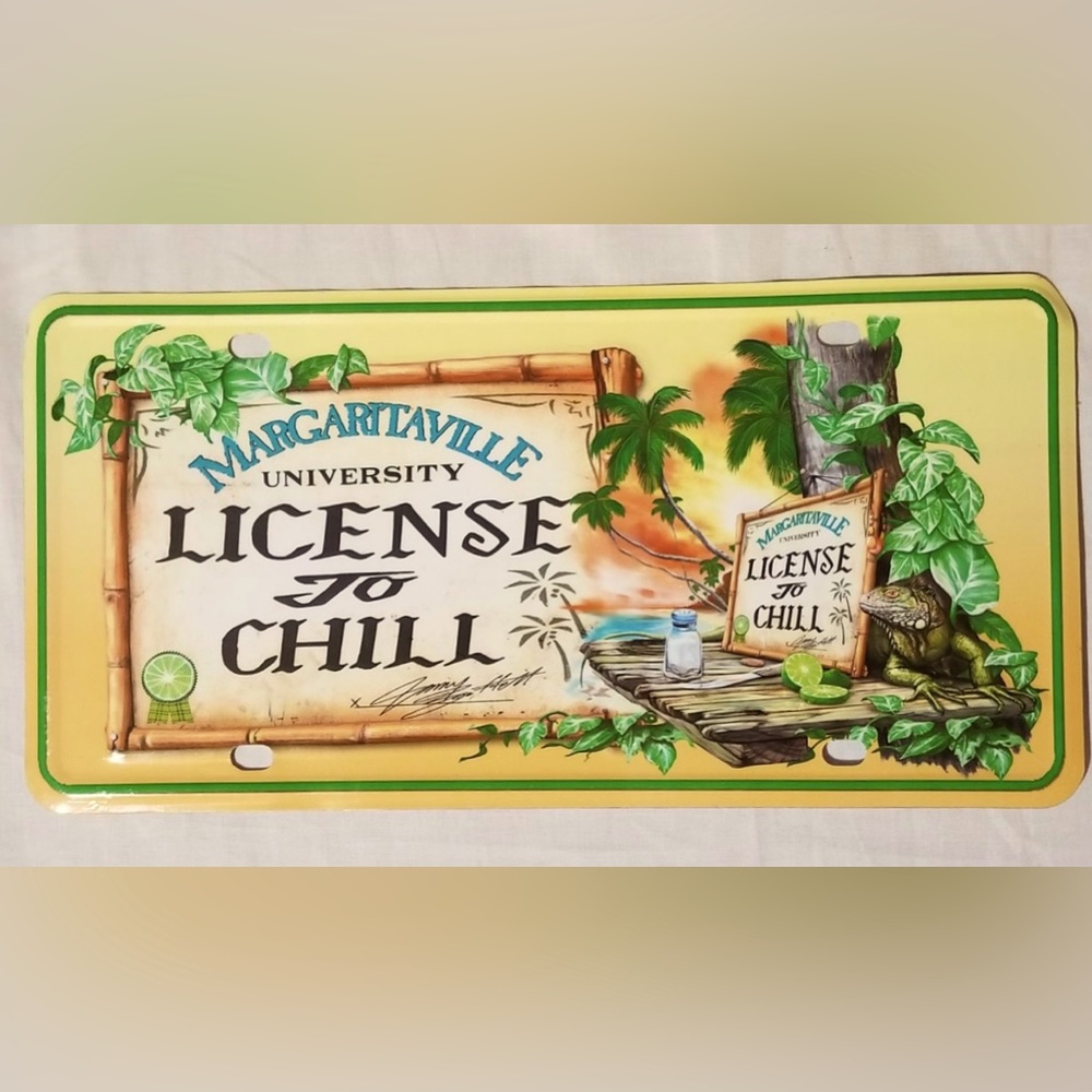 Margaritaville decorative license plate